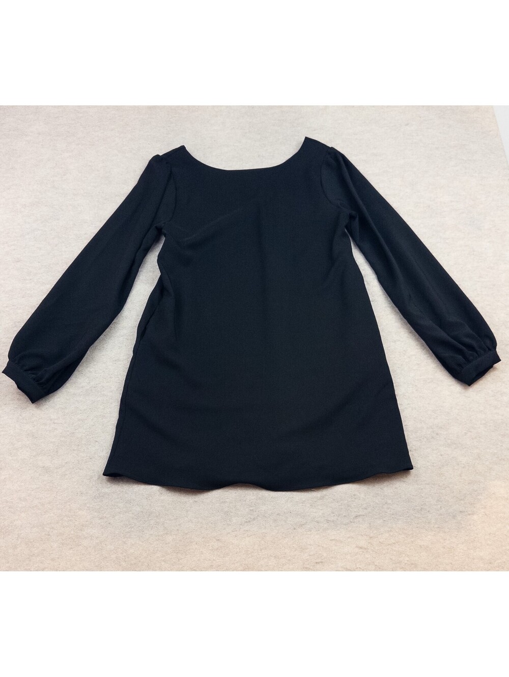 LuLu's Black Long Sleeve Shift Dress Size M Made in USA